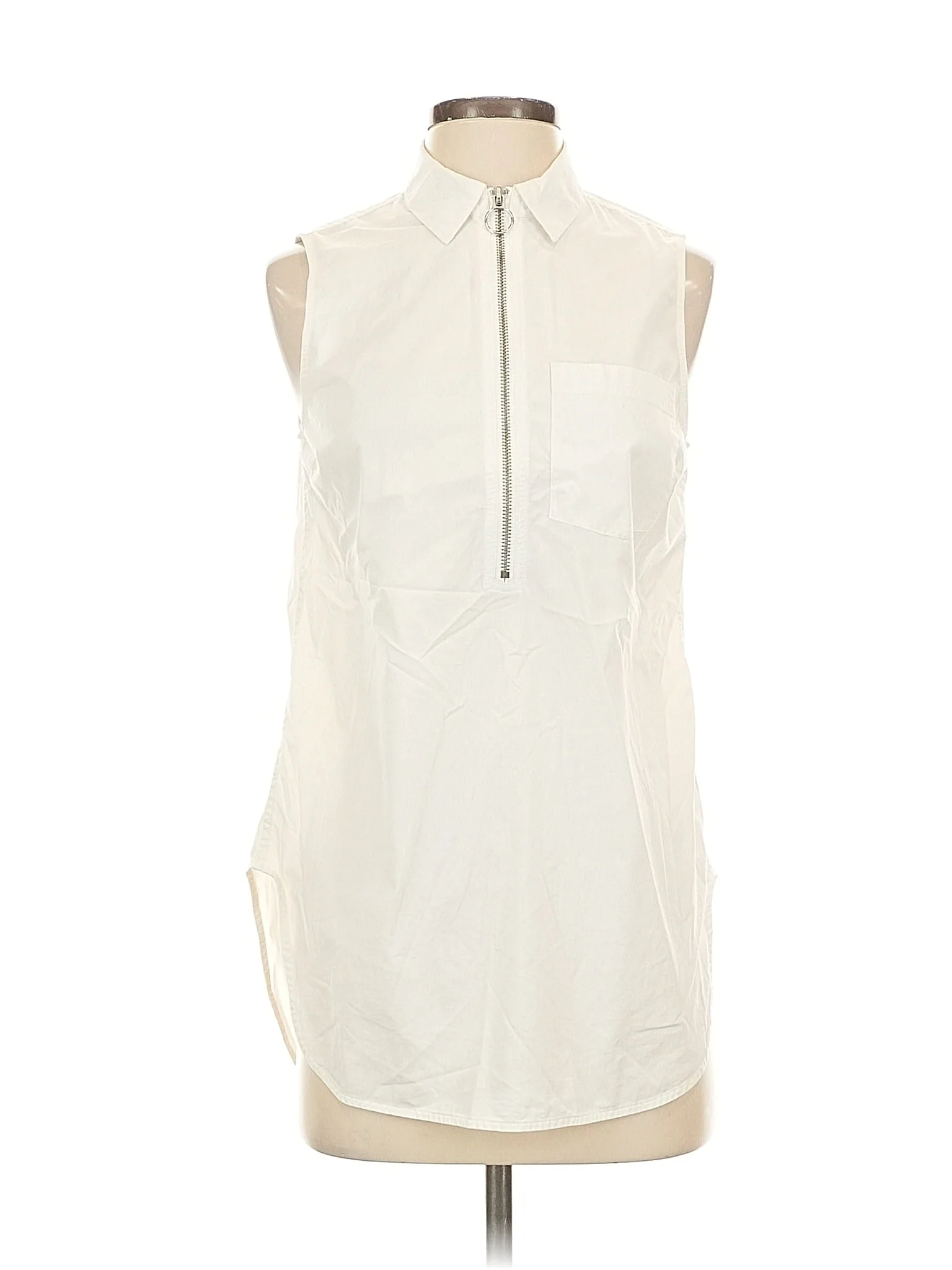 Sleeveless Button Down Shirt