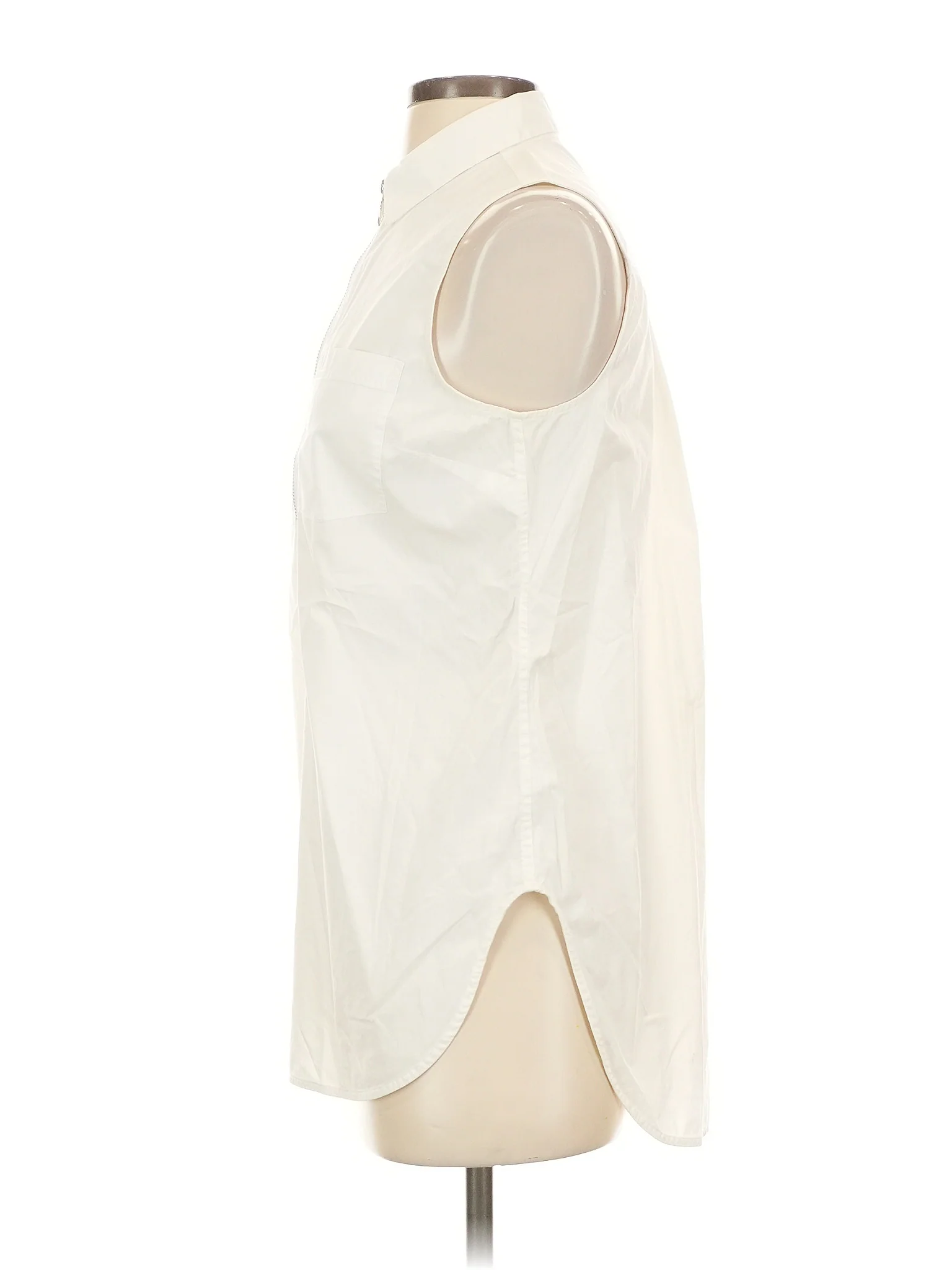 Sleeveless Button Down Shirt - Image 4